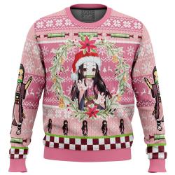 Christmas Nezuko Kamado Demon Slayer Ugly Christmas Sweater Perfect And Unique Gifts For Adults Kids On Christmas