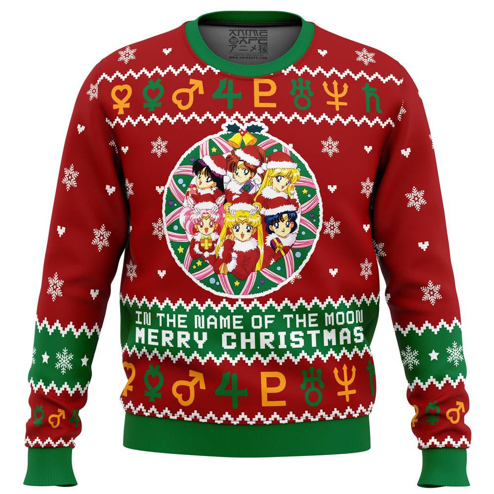Christmas Sailor Guardians Sailor Moon Ugly Christmas Sweater Perfect And Unique Gifts For Adults Kids On Christmas