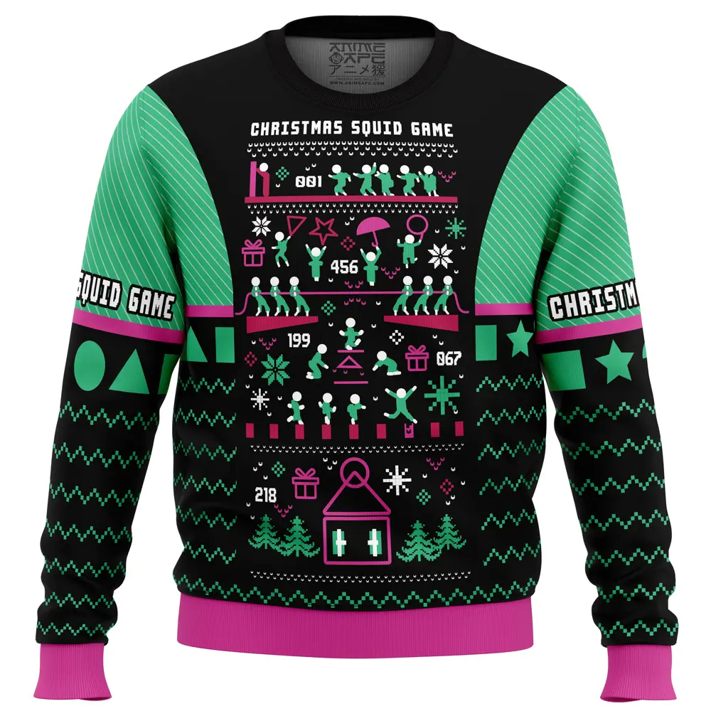 Christmas Squid Game Ugly Christmas Sweater Perfect And Unique Gifts For Adults Kids On Christmas