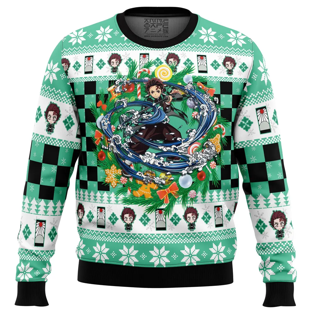Christmas Tanjiro Kamado Demon Slayer Ugly Christmas Sweater Perfect And Unique Gifts For Adults Kids On Christmas