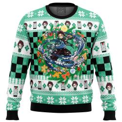 Christmas Tanjiro Kamado Demon Slayer Ugly Christmas Sweater Perfect And Unique Gifts For Adults Kids On Christmas