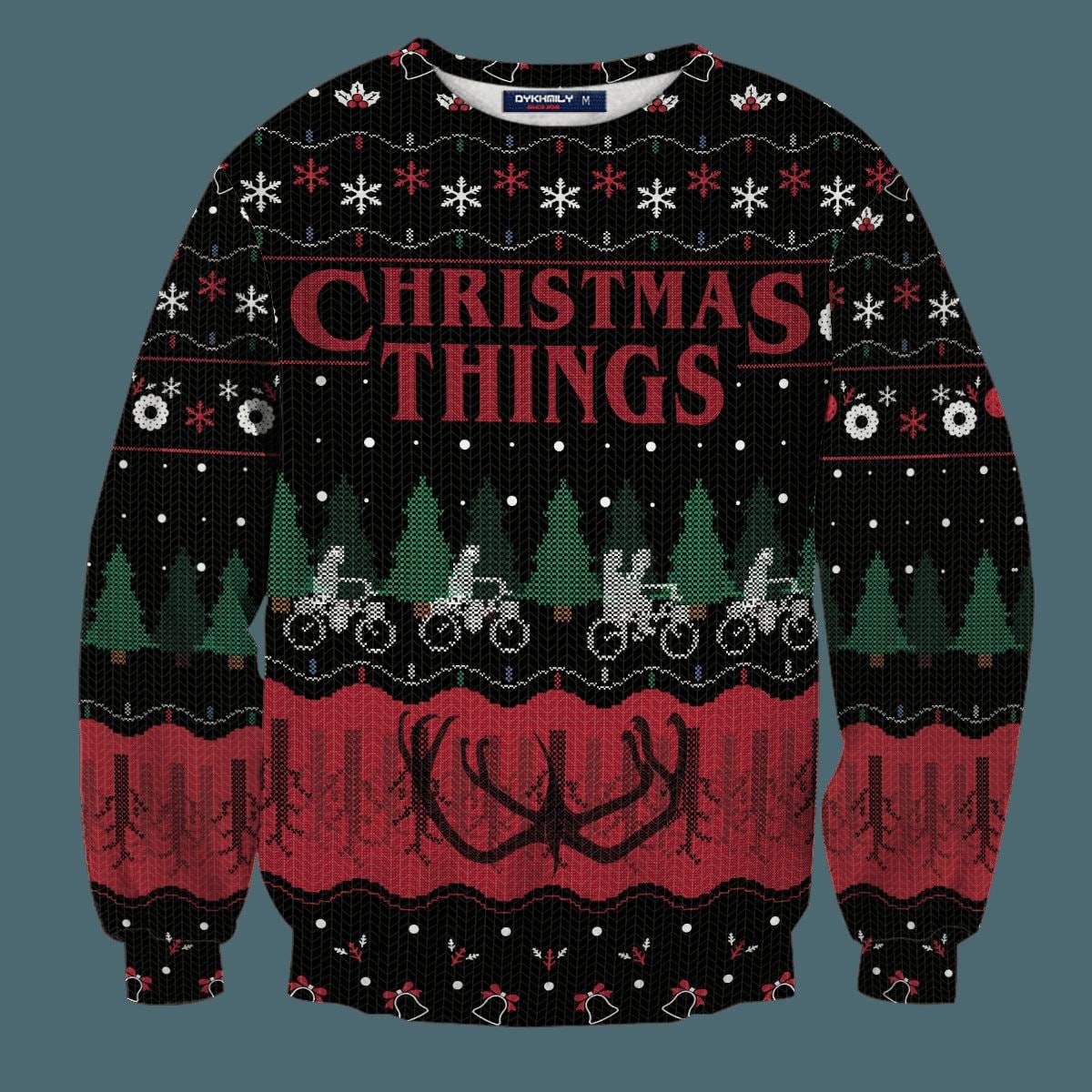 Christmas Things Knitted Sweatshirt Xmas Sweater Perfect And Unique Gifts For Adults Kids On Christmas