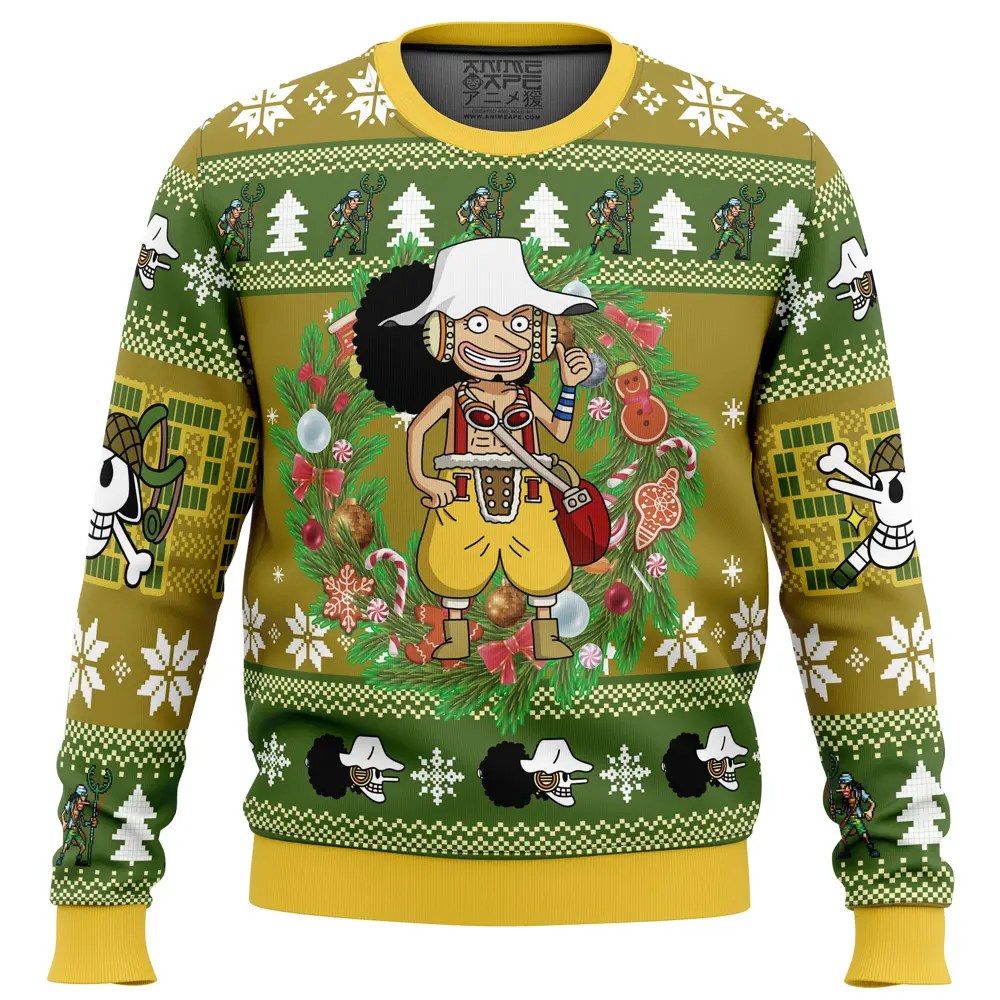 Christmas Usopp One Piece Ugly Christmas Sweater Perfect And Unique Gifts For Adults Kids On Christmas