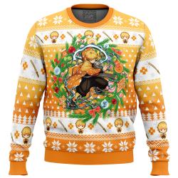 Christmas Zenitsu Agatsuma Demon Slayer Ugly Christmas Sweater Perfect And Unique Gifts For Adults Kids On Christmas