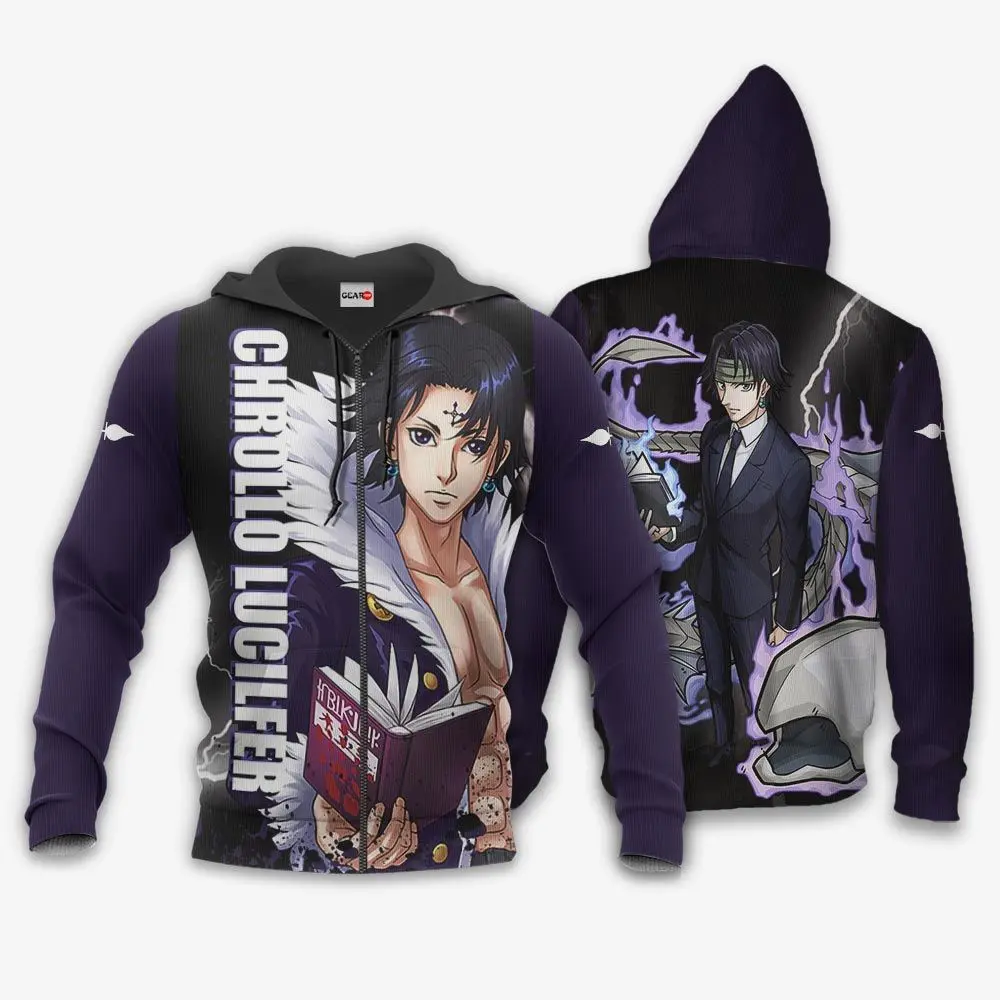 Anime Chrollo Lucilfer Hoodie HxH Perfect And Unique Gifts For Otaku Anime Fans On Christmas