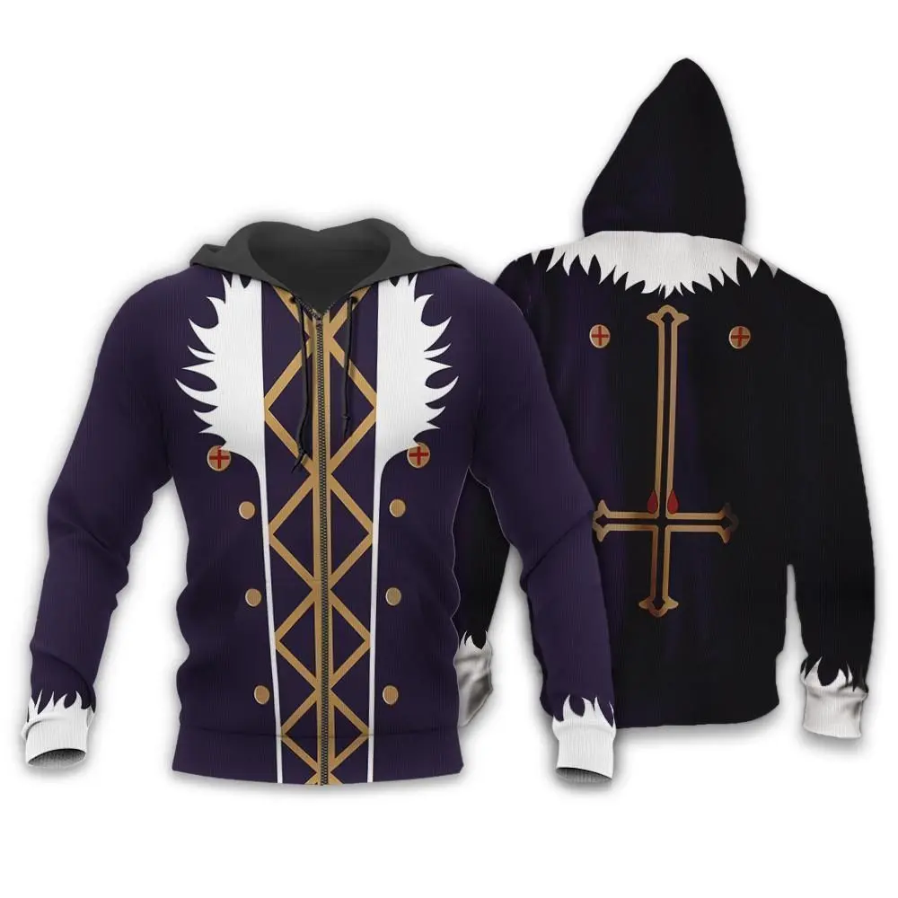 Anime Chrollo Lucilfer Uniform Hoodie HxH Anime Jacket Perfect And Unique Gifts For Otaku Anime Fans On Christmas