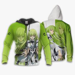 Anime C.C. Hoodie Custom Code Geass Anime Perfect And Unique Gifts For Otaku Anime Fans On Christmas