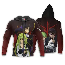Anime Lelouch and C.C. Shirts Merch Custom Code Geass Anime Valentine's Gifts Perfect And Unique Gifts For Otaku On Christmas