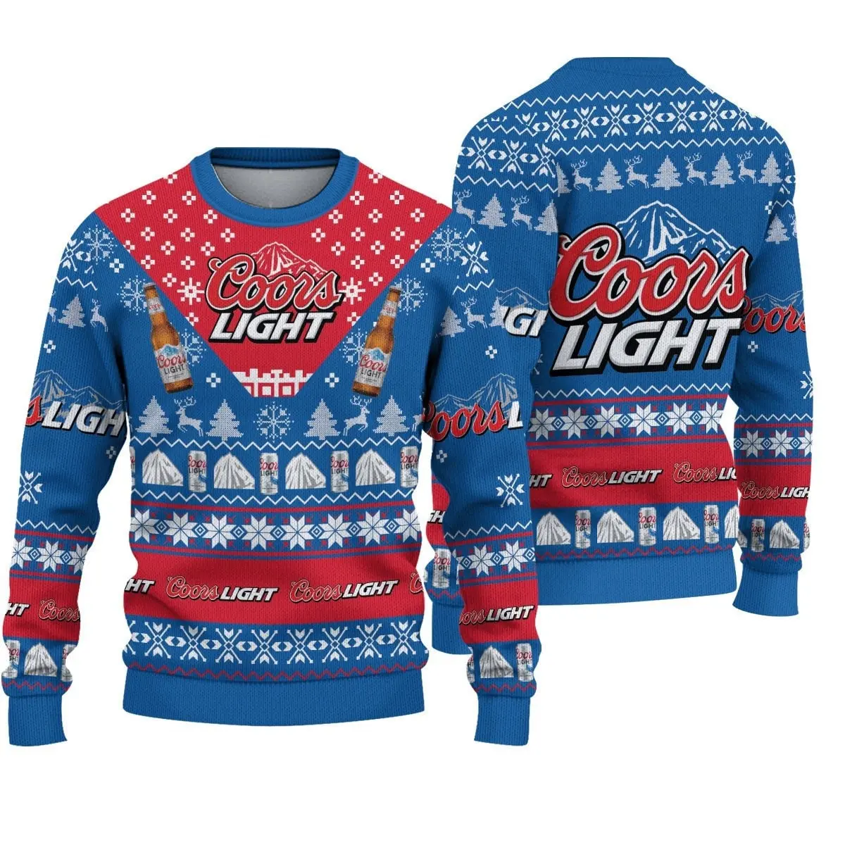 Coors Light Beer Blue Ugly Sweater Sweatshirt Perfect And Unique Gifts For Adults Kids On Christmas