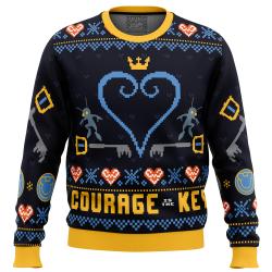 Courage is the Key Kingdom Hearts Ugly Christmas Sweater Perfect And Unique Gifts For Adults Kids On Christmas