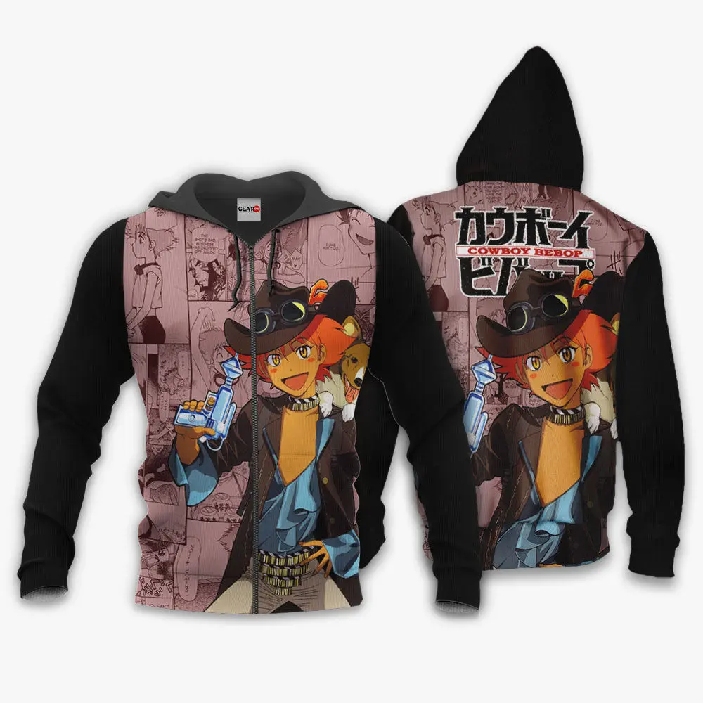 Anime Cowboy Bebop Edward Wong Hau Pepelu Tivrusky IV Hoodie Custom Anime Manga Style Perfect And Unique Gifts For Otaku On Christmas