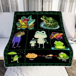 Anime Cute Cartoon Frog Lover Gift To My Daughter Fleece Sherpa Blanket From Mom Perfect Gifts For Family On Christmas