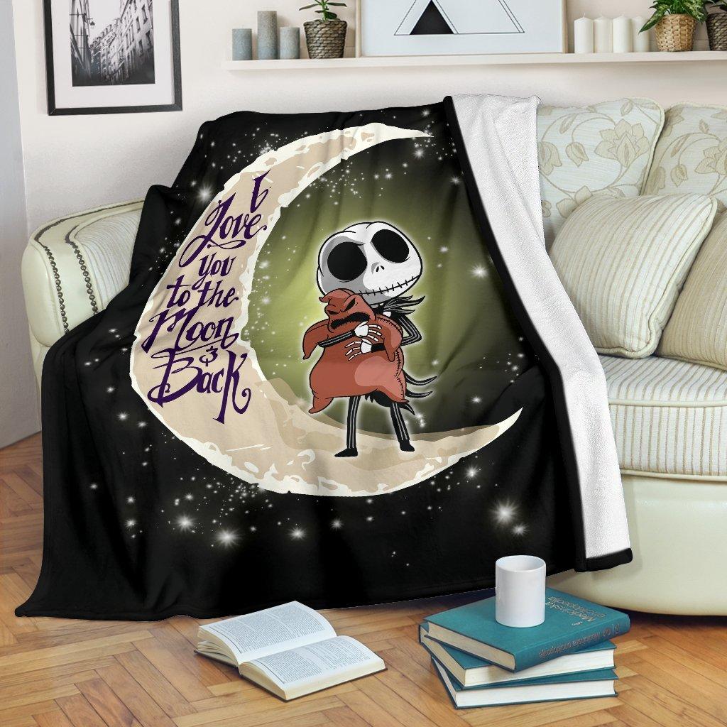 Anime Cute Jack Skellington Premium Fleece Sherpa Blanket 1 Perfect Gifts For Family On Christmas