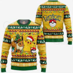 Cute PokemonXmas Pikachu Ugly Christmas Sweater Perfect And Unique Gifts For Adults Kids On Christmas
