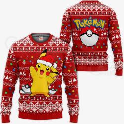 Cute Xmas Pikachu Ugly Christmas Sweater Perfect And Unique Gifts For Adults Kids On Christmas