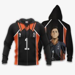 Anime Daichi Sawamura Karasuno Hoodie Shirts Haikyuu Anime Costume Perfect And Unique Gifts For Otaku Anime Fans On Christmas