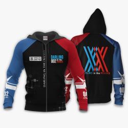 Anime Darling In The Franxx Zero Two Hoodie Custom Code 002 Anime Shirts Perfect And Unique Gifts For Otaku On Christmas