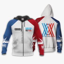 Anime Darling In The Franxx Zero Two Hoodie Costume Code 002 Anime Shirts Perfect And Unique Gifts For Otaku On Christmas