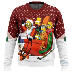 Dashing Through the Snow The Simpsons Ugly Christmas Sweater Perfect And Unique Gifts For Adults Kids On Christmas
