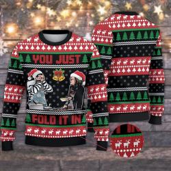 David Rose Xmas You Just Fold It In Schitts Creek Ugly Christmas Sweatshirt Sweater Perfect And Unique Gifts On Christmas