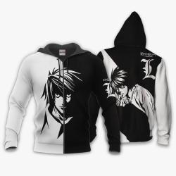 Anime L Lawliet Shirts Merch Custom Shirt Anime Zip Jacket Perfect And Unique Gifts For Otaku Anime Fans On Christmas