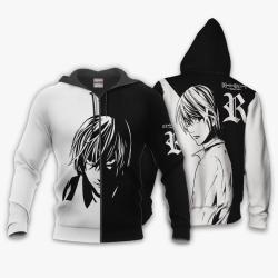 Anime Light Yagami Shirts Merch Custom Shirt Anime Zip Jacket Perfect And Unique Gifts For Otaku Anime Fans On Christmas