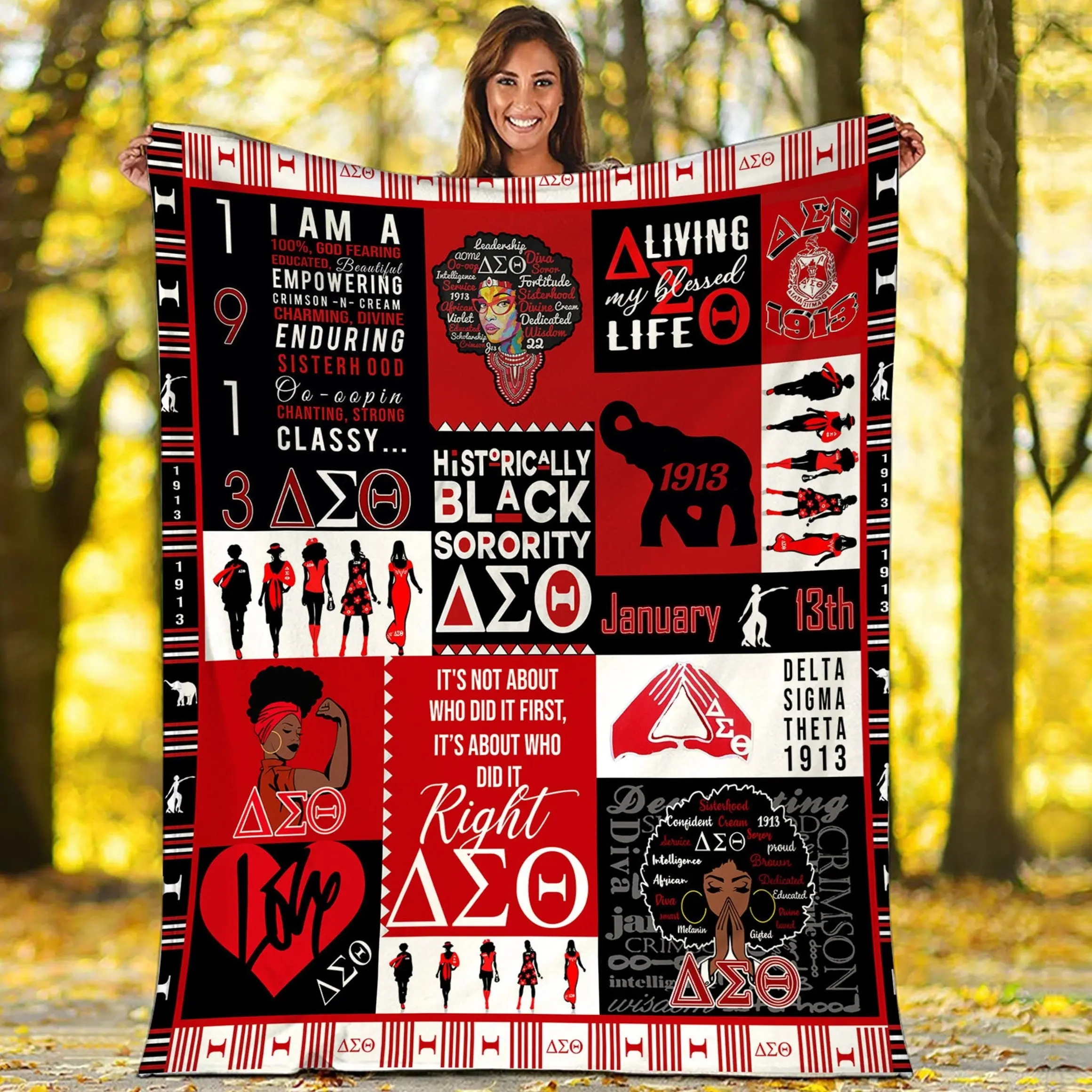 Movie Delta Sigma Theta Black Live Matter Fleece Fleece Sherpa Blanket Quilt Perfect Gifts For Family On Christmas