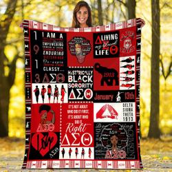 Movie Delta Sigma Theta Black Live Matter Fleece Fleece Sherpa Blanket Quilt Perfect Gifts For Family On Christmas