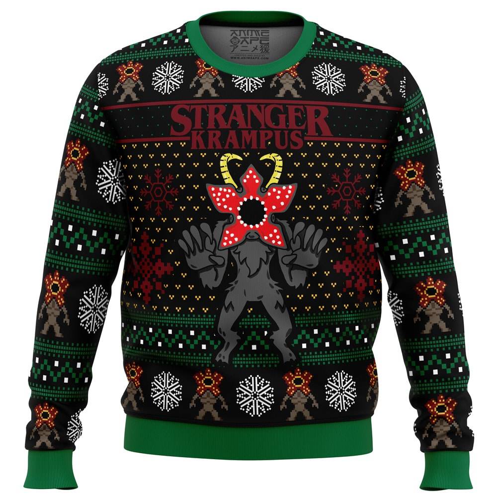 Demogorgon Stranger Krampus Stranger Things Ugly Christmas Sweater Perfect And Unique Gifts For Adults Kids On Christmas