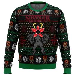 Demogorgon Stranger Krampus Stranger Things Ugly Christmas Sweater Perfect And Unique Gifts For Adults Kids On Christmas