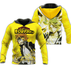 Anime Denki Kaminari Zip Hoodie Anime Shirts Perfect And Unique Gifts For Otaku Anime Fans On Christmas