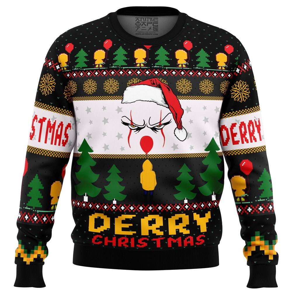 Derry Pennywise Christmas Ugly Christmas Sweater Perfect And Unique Gifts For Adults Kids On Christmas