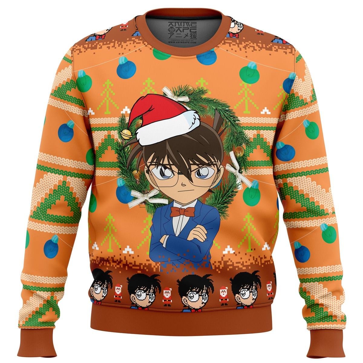 Detective Conan Ugly Christmas Sweater Perfect And Unique Gifts For Adults Kids On Christmas