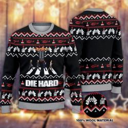 Die Hard Aber Road Ugly Christmas Sweater Perfect And Unique Gifts For Adults Kids On Christmas