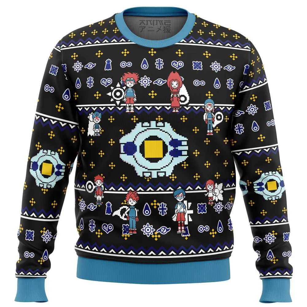 Digimon characters Ugly Christmas Sweater Perfect And Unique Gifts For Adults Kids On Christmas