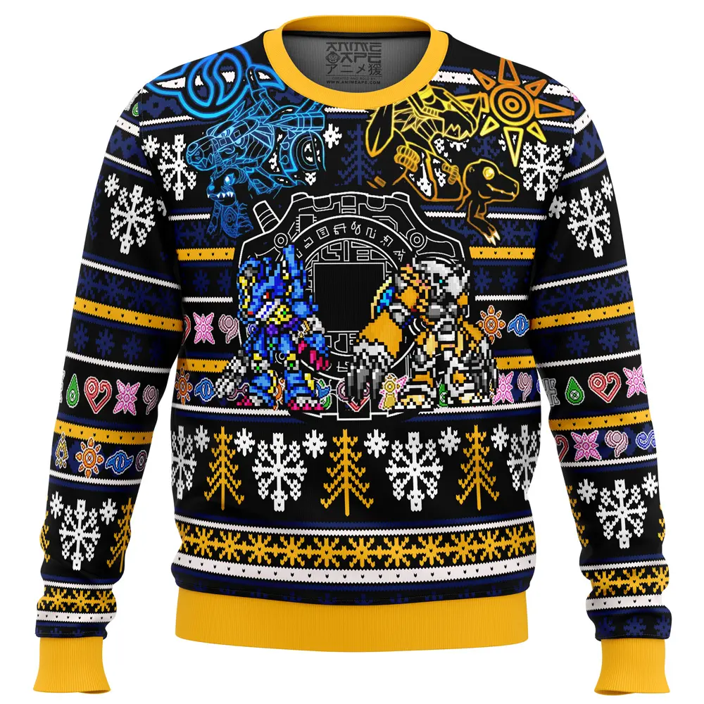 Digimon Ugly Christmas Sweater Perfect And Unique Gifts For Adults Kids On Christmas Holiday