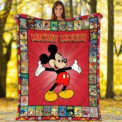 Movie Disney Mickey Mouse Quilt Fleece Sherpa Blanket Perfect And Unique Gifts For Family On Christmas