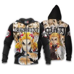 Anime Kyojuro Rengoku Hoodie Custom Anime Manga Style Perfect And Unique Gifts For Otaku Anime Fans On Christmas
