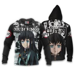 Anime Muichiro Tokito Hoodie Custom Anime Manga Style Perfect And Unique Gifts For Otaku Anime Fans On Christmas