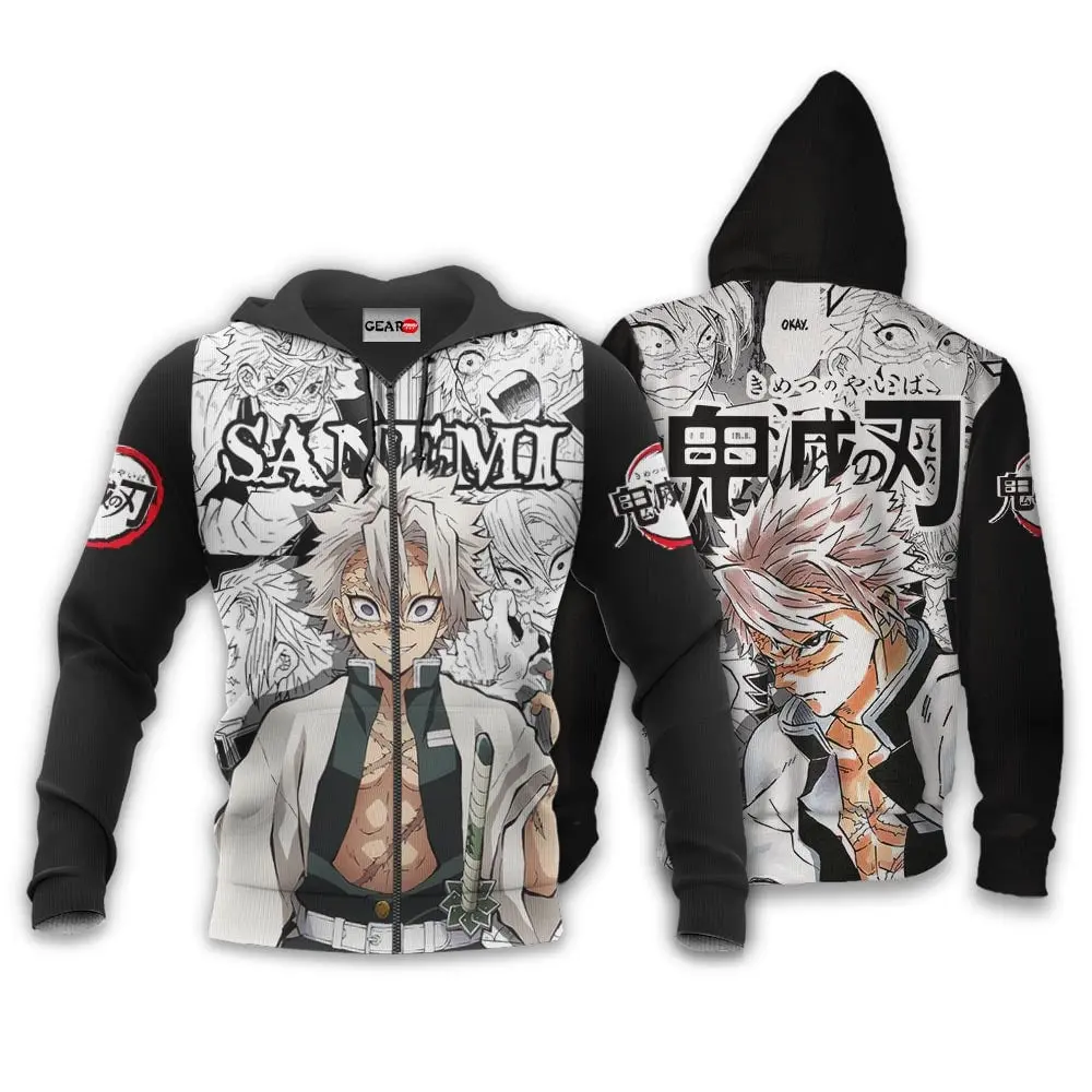 Anime Sanemi Shinazugawa Hoodie Custom Anime Manga Style Perfect And Unique Gifts For Otaku Anime Fans On Christmas