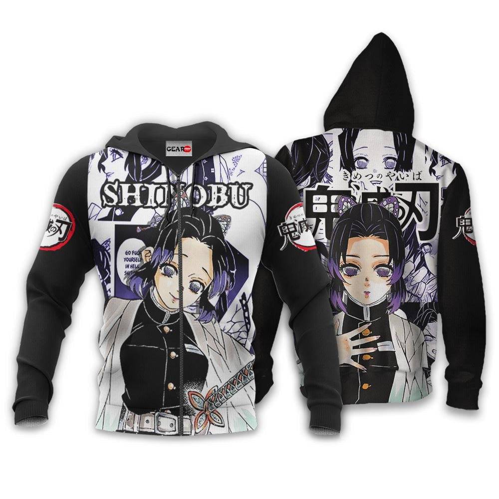 Anime Shinobu Kocho Hoodie Custom Anime Manga Style Perfect And Unique Gifts For Otaku Anime Fans On Christmas