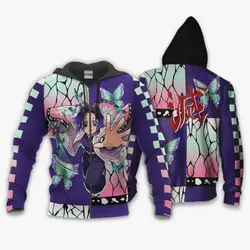 Anime Shinobu Kocho Hoodie Shirt Anime Zip Jacket Perfect And Unique Gifts For Otaku Anime Fans On Christmas