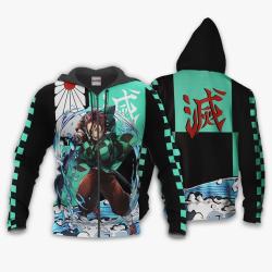 Anime Tanjiro Hoodie Custom Water Breathing Anime Shirts Perfect And Unique Gifts For Otaku Anime Fans On Christmas