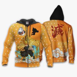Anime Zenitsu Hoodie Shirt Anime Zip Jacket Perfect And Unique Gifts For Otaku Anime Fans On Christmas