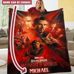 Movie Doctor Strange In The Multiverse Of Madness Wanda Maximoff Superhero Fleece Sherpa Blanket