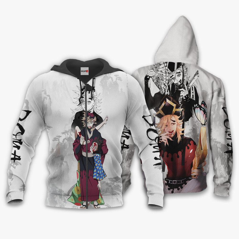 Anime Douma Hoodie Kimetsu Custom Anime Perfect And Unique Gifts For Otaku Anime Fans On Christmas