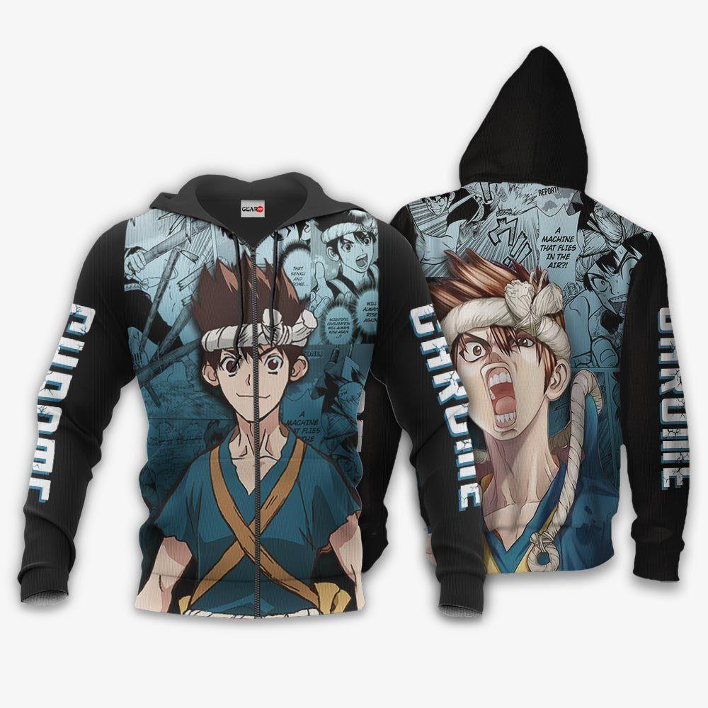 Anime Dr Stone Chrome Hoodie Shirts Anime Jacket Perfect And Unique Gifts For Otaku Anime Fans On Christmas