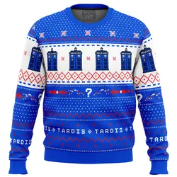 Dr Who TARDIS Christmas Sweater Perfect And Unique Gifts For Adults Kids On Christmas Holiday
