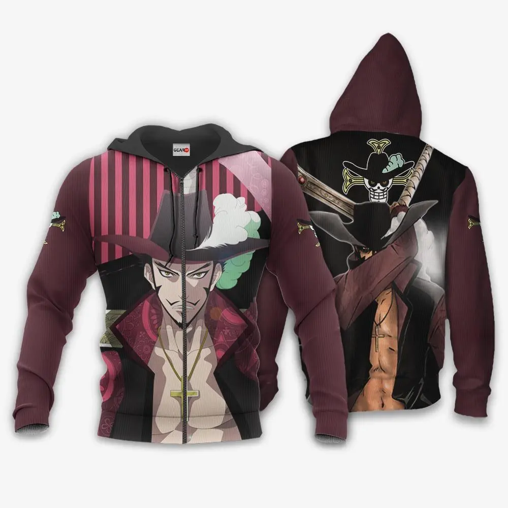 Anime Dracule Mihawk Hoodie Anime Shirts Perfect And Unique Gifts For Otaku Anime Fans On Christmas