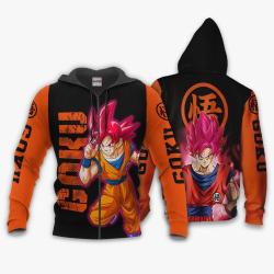 Anime Goku Saiyan God Hoodie Shirt Anime Zip Jacket Perfect And Unique Gifts For Otaku Anime Fans On Christmas